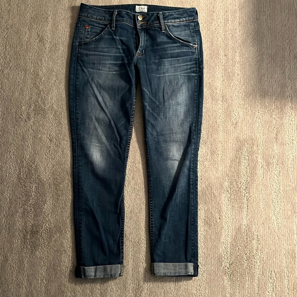 Hudson Jeans Kylie Crop Skinny with 1 in Cuff, size 28